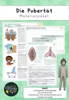 Vorschau - Arbeitsblätter - Materialpaket Pubertät - Deckblatt