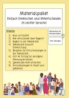 Vorschau - Stundenentwürfe - Materialpaket Einfach Mitentscheiden und Mitmischen (in leichter Sprache) - Deckblatt