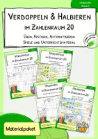 Vorschau - Arbeitsblätter - Materialpaket "Verdoppeln und Halbieren" - Zahlenraum 20 - Spiele - Arbeitsblätter - Freiarbeit - Deckblatt