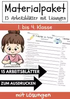 Vorschau - Arbeitsblätter - Präsens Perfekt Präteritum DaZ Materialpaket 15 Arbeitsblätter mit Lösungen - Deckblatt