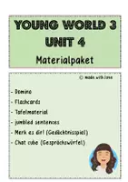Vorschau - Arbeitsblätter - Materialpaket zu Young World 3, Unit 4 - Deckblatt