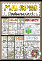 Vorschau - Arbeitsblätter - Wortarten, Artikel & Singular/Plural – Deutsch Grammatik | Malspaß-Sparpaket 4.–5. Klasse - Deckblatt