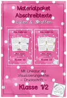 Vorschau - Aufgabenkarten - Materialpaket Abschreibtexte Eulen & Giraffen - Deckblatt