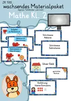 Vorschau - Unterrichtsreihen - wachsendes Materialpaket - Mathe Klasse 2 - Deckblatt