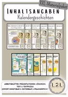 Vorschau - Stundenentwürfe - XXL MATERIALPAKET - Kalendergeschichten - Inhaltsangaben - Deckblatt