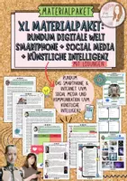 Vorschau - Unterrichtsreihen - XL Materialpaket Digitale Welt - Smartphone / Handy ; Social Media / Soziale Medien ; Künstliche Intelligenz / GPT mit Lösung (Klasse 7/8/9/10) - Deckblatt