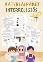 Vorschau - Mal- und Bastelvorlagen - INTERRELIGIÖS 🛐 - Islam, Christentum, Judentum - 📦 Materialpaket - Deckblatt