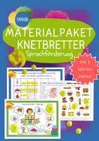 Vorschau - Spiele - Materialpaket - Sprachförderung Kindergarten & DAZ - KNETBRETTER "Die 4 Jahreszeiten" - Deckblatt