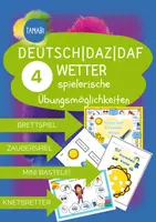 Vorschau - Mal- und Bastelvorlagen - DAZ DAF "Wetter" - 4 spielerische Übungsmöglichkeiten | DAZ DAF Spiele & Übungen für das ganze Jahr - Deckblatt
