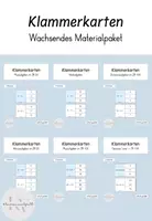 Vorschau - Aufgabenkarten - Klammerkarten: wachsendes Materialpaket - Deckblatt