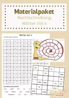 Vorschau - Spiele - Materialpaket Rechtschreibung Wörter mit x - Deckblatt