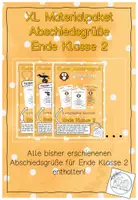 Vorschau - Arbeitsblätter - XL Materialpaket Abschiedsgrüße Ende Klasse 2 - Deckblatt