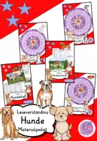 Vorschau - Arbeitsblätter - Materialpaket Leseverständnis Hunde (Legekreise und Lesespuren) - Deckblatt