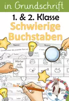 Vorschau - Unterrichtsreihen - Komplettpaket - GRUNDSCHRIFT - Schwierige Buchstaben - St / Sp / ng / nk / ß / ss / ie / ch / ck /pf - Deckblatt