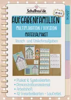 Vorschau - Arbeitsblätter - Einmaleins Materialpaket Aufgabenfamilien Mult/Div - Tauschaufgabe und Umkehraufgabe - Deckblatt
