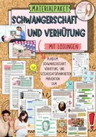 Vorschau - Stundenentwürfe - XL Materialpaket - rundum Schwangerschaft und Verhütung und Geschlechtskrankheiten mit Lösung (Klasse 7/8/9/10) - Deckblatt