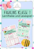 Vorschau - Arbeitsblätter - Lerntheke und Lesespiel - Frühling - Klasse 1 - Deckblatt