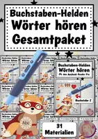Vorschau - Arbeitsblätter - Materialpaket: Buchstabenhelden - Wörter hören - Deckblatt