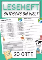 Vorschau - Unterrichtsreihen - Lesespiele 3 Klasse Deutsch 20 Orte Leseheft Deutsch DaZ Klasse 4 - Deckblatt