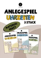 Vorschau - Spiele - Materialpaket - 3 Anlegespiele zum Thema Uhrzeiten - Deckblatt