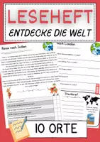 Vorschau - Unterrichtsreihen - Leseheft Klasse 3 10 Städte Materialpaket Lesetraining Textverständnis Leseverstehen - Deckblatt