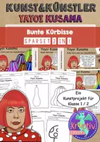 Vorschau - Stundenentwürfe - Yayoi Kusama Kürbisse – Kunstprojekt für die Grundschule | Kunstunterricht inspiriert von Yayoi Kusama | Herbst Kunst Klasse 1–4 - Deckblatt
