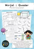 Vorschau - Arbeitsblätter - Materialpaket Würfel und Quader - Deckblatt