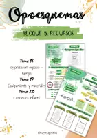 Vista previa - Tarjetas / Manipulativos - Esquemas Bloque 5. Recursos (Opos Ed. Inf) - Portada