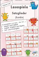 Vorschau - Spiele - Lesespiele Satzglieder (Materialpaket) - Deckblatt