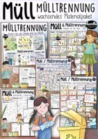 Vorschau - Mal- und Bastelvorlagen - Müll, 🚮 Mülltrennung / Abfall - Materialpaket + Müllschilder - Deckblatt