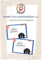 Vorschau - Präsentationen/Tafelbilder - Einführung schriftlich subtrahieren 1+ 2 - ERGÄNZUNGSVERFAHREN - Deckblatt