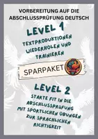 Vorschau - Arbeitsblätter - Materialpaket Prüfungsvorbereitung Deutsch - Deckblatt