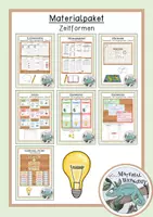 Vorschau - Arbeitsblätter - Materialpaket - Zeitformen (Gegenwart, Mitvergangenheit, Zukunft) - Deckblatt