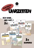 Vorschau - Spiele - Materialpaket 6 Spiele zum Thema Uhrzeiten - Deckblatt