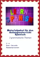 Vorschau - Arbeitsblätter - Materialpaket für den Anfangsunterricht Spanisch (Ir + a, estar + gerundio, Possessivpronomen) - Deckblatt