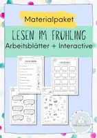 Vorschau - Arbeitsblätter - Lesen im Frühling - Arbeitsblätter und Interactive - Deckblatt