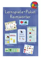 Vorschau - Stationenlernen - Lernspiele-Paket Reime - Deckblatt