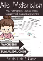 Vorschau - Unterrichtsreihen - Wachsendes Komplettpaket Alle Materialien auf diesem Account DaZ-Komplettpaket, DaZ/DaF, Fächerübergreifendes, Mathematik - Growing Bundle - Deckblatt