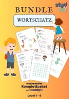 Vorschau - Unterrichtsreihen - Wachsendes Komplettpaket: Wortschatz Wunder - alle Level 1-4 - Englisch (Klasse 1-4) - Deckblatt