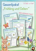 Vorschau - Arbeitsblätter - Materialpaket "Frühling und Ostern" - D, DaZ, DaF - Deckblatt