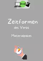 Vorschau - Arbeitsblätter - Materialpaket Zeitformen des Verbs - Deckblatt