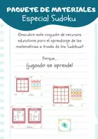 Vista previa - Hojas de trabajo - Paquete de materiales - Especial Sudokus - Portada