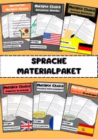 Vorschau - Arbeitsblätter - Sprache: Deutsch, Englisch, Französisch, Spanisch großes Materialpaket - Deckblatt