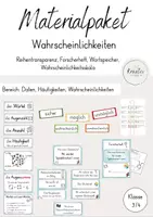 Vorschau - Unterrichtsreihen - Materialpaket zum Thema Wahrscheinlichkeiten - Deckblatt