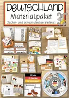 Vorschau - Mal- und Bastelvorlagen - Deutschland – Materialpaket - Deckblatt