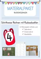 Vorschau - Arbeitsblätter - Materialpaket: Schrittweise Rechnen mit Rucksackzahlen - Deckblatt