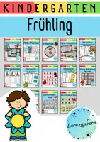Vorschau - Stationenlernen - Materialpaket "Frühling" für den Kindergarten - Deckblatt