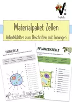 Vorschau - Arbeitsblätter - Materialpaket Zellen beschriften - Deckblatt