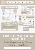 Vorschau - Arbeitsblätter - Großes Materialpaket - Alle Materialien zum Thema Gefühle - Deckblatt