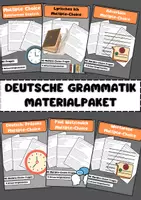 Vorschau - Arbeitsblätter - Deutsche Grammatik Materialpaket - Deutschunterricht - Deckblatt